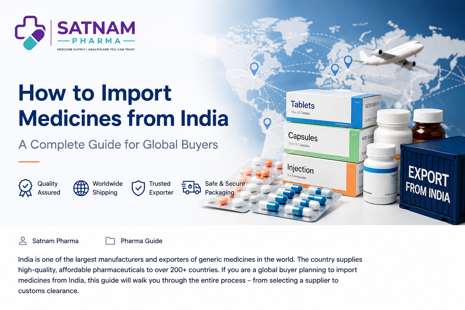 How to Import Generic Medicines from India: A Comprehensive Guide for International Buyers