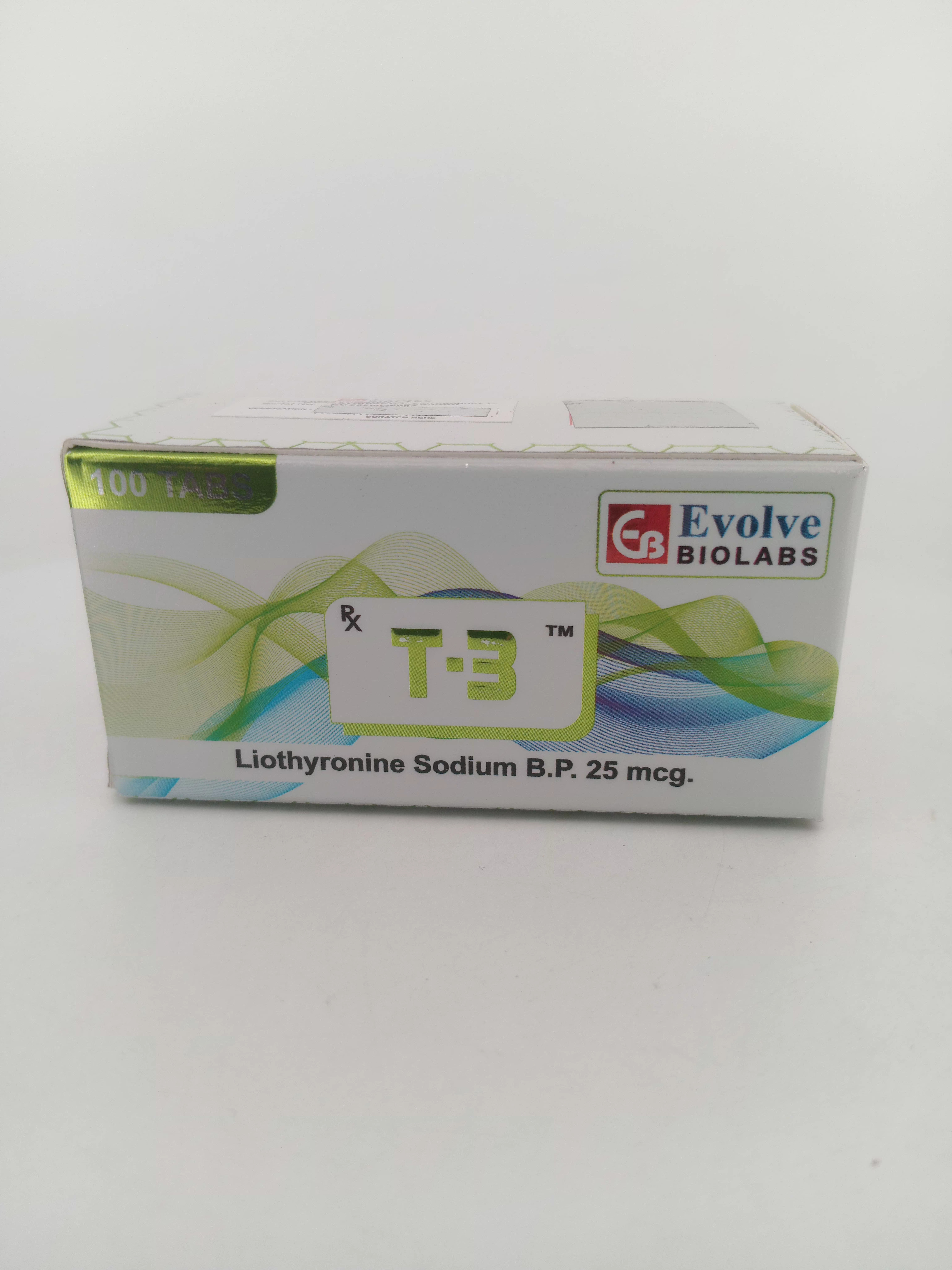 T-3 (Liothyronine Sodium BP 25 mcg) - 10 Tablets
