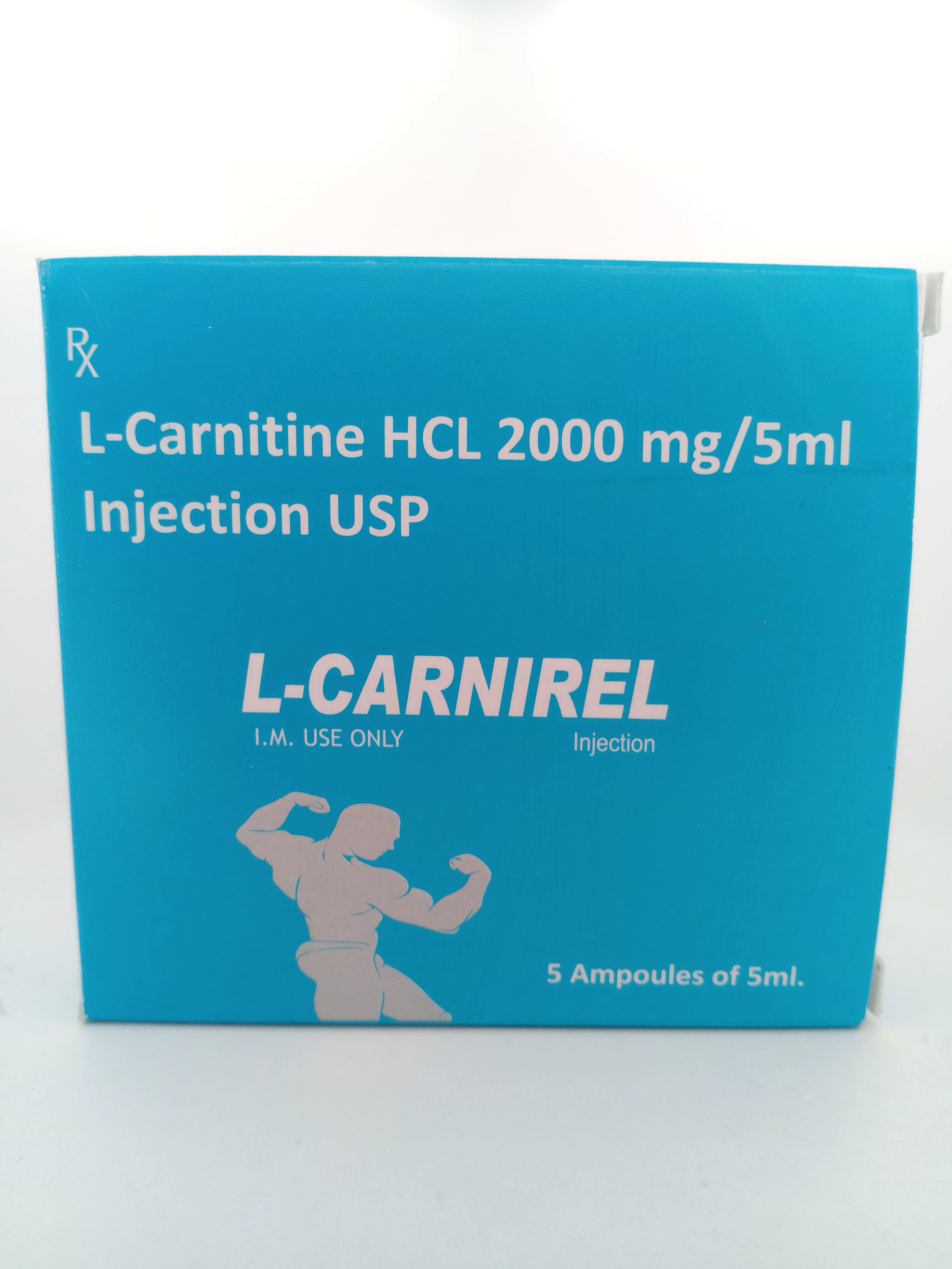 L-CARNIREL (L-Carnitine HCl 2000 mg/5 mL) Injection - 1 Box
