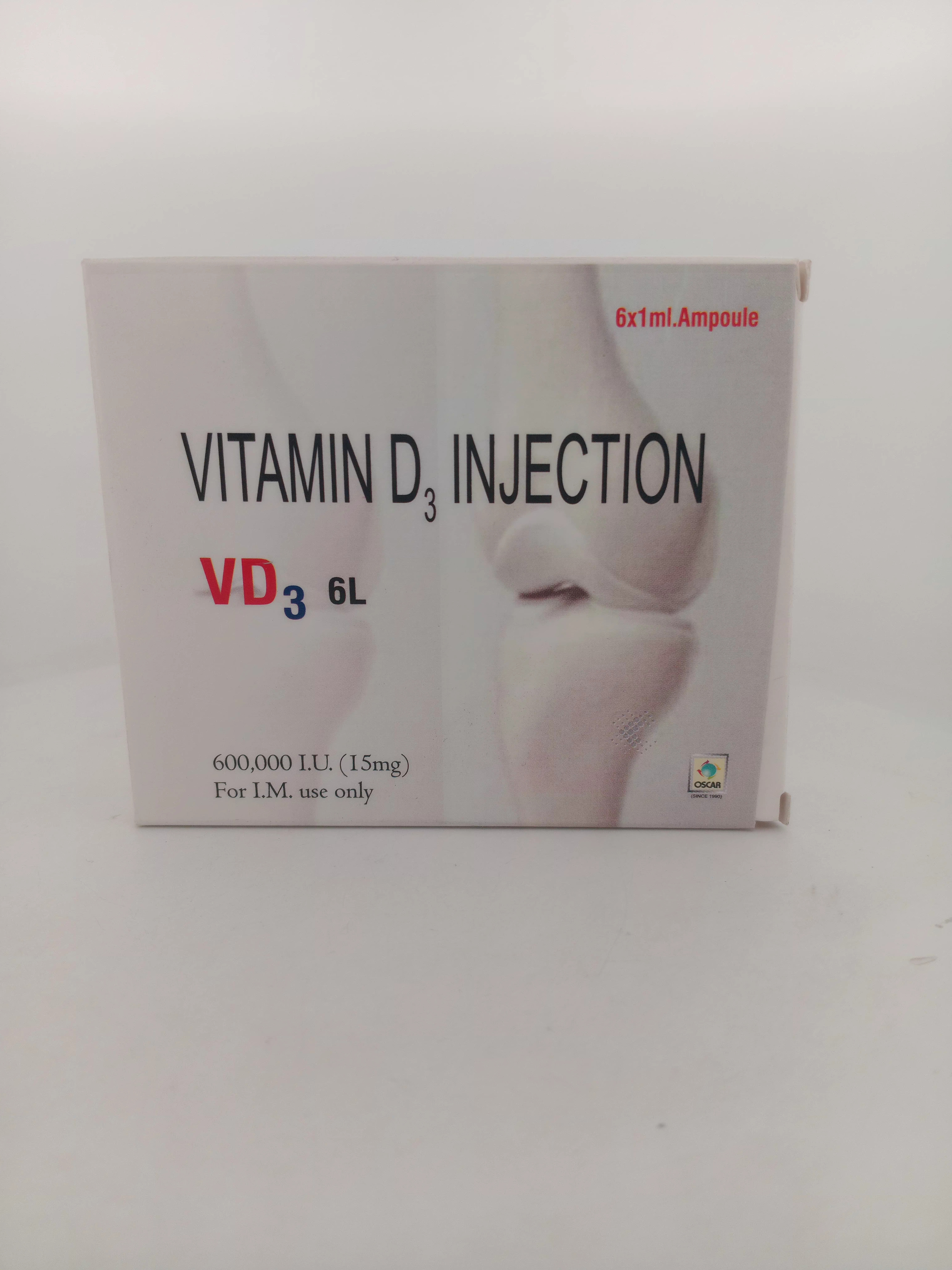 VD3 6L (Vitamin D3 Injection 600,000 IU/15 mg) Injection - 1 Box