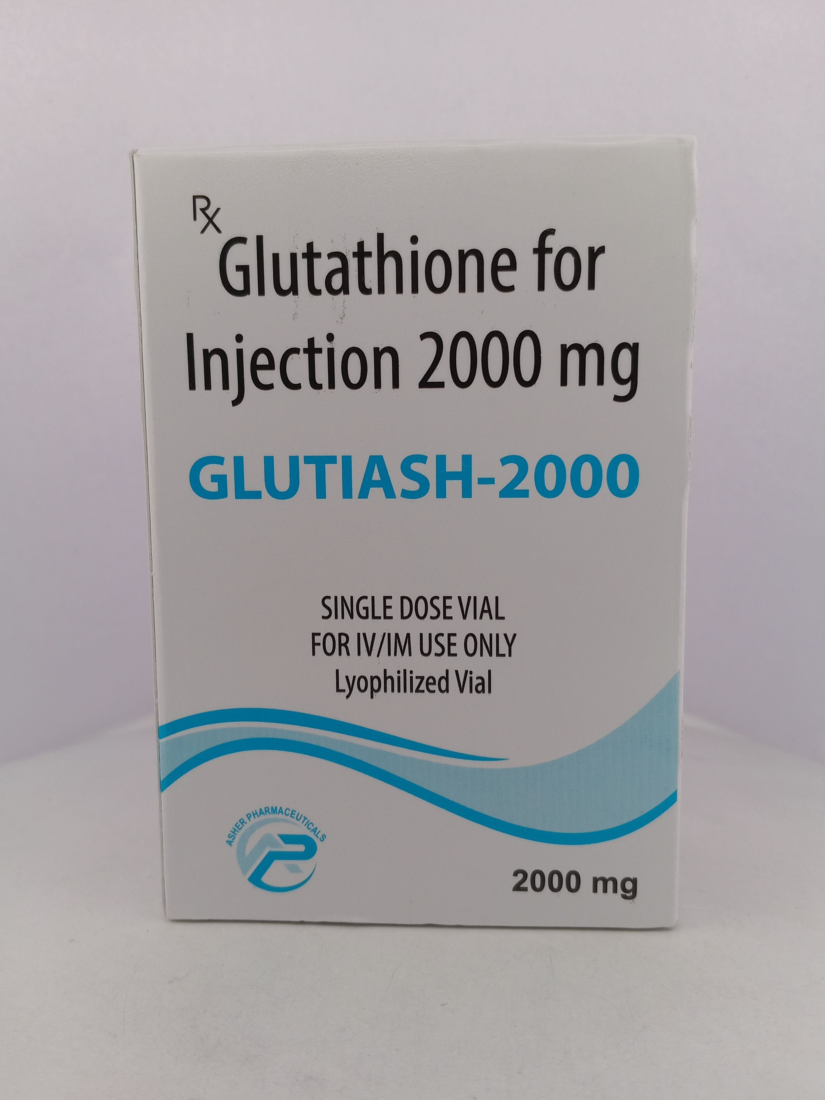 GLUTIASH-2000 (Glutathione USP 2000mg + Vitamin C 500mg) Injection - 1 Combipack