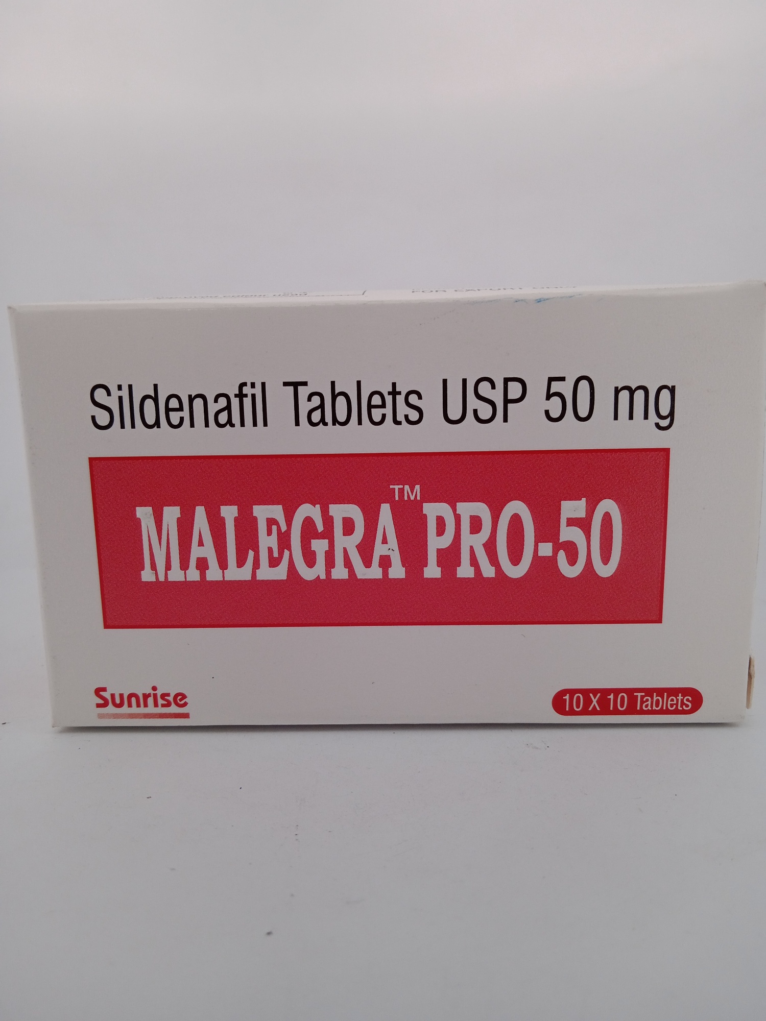 MALEGRA PRO 50 (SILDENAFIL 50mg) - 10 Tablet