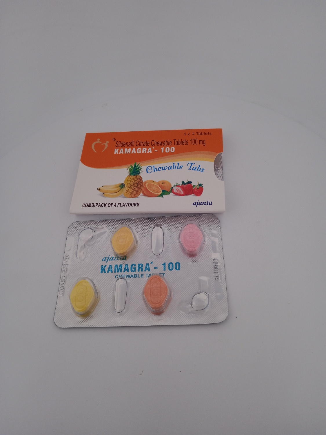 KAMAGRA CHEWABLE (Sildenafil 100 mg) - 4 Tablets