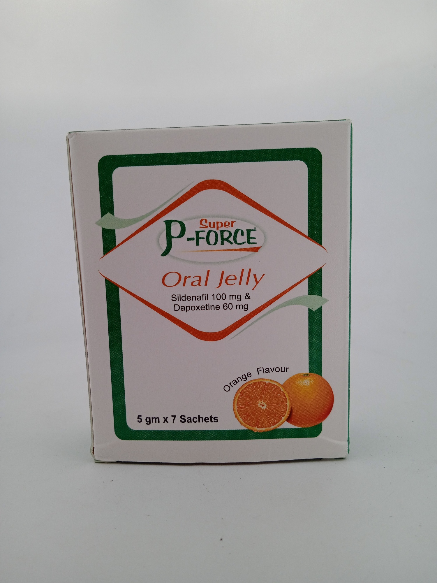 SUPER P- FORCE JELLY (SILDENAFIL 100 MG + DAPOXETINE 60 MG) - 7 Sachets Pack