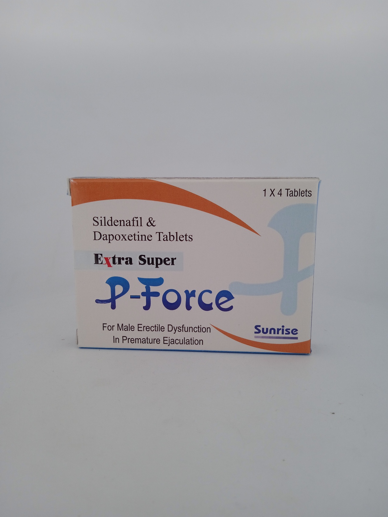 EXTRA SUPER P FORCE (SILDENAFIL 100 MG + DAPOXETINE 100 MG) - 4 Tablets