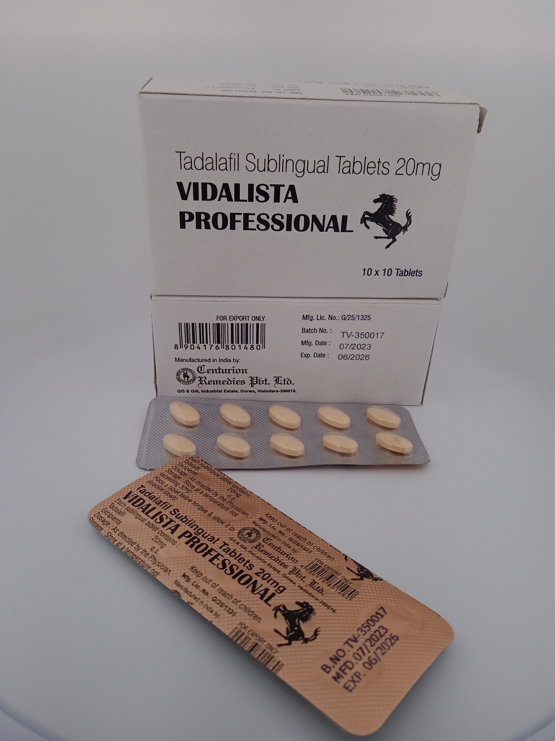 VIDALISTA PROFESSIONAL (TADALAFIL 20 MG) - 10 Tablet