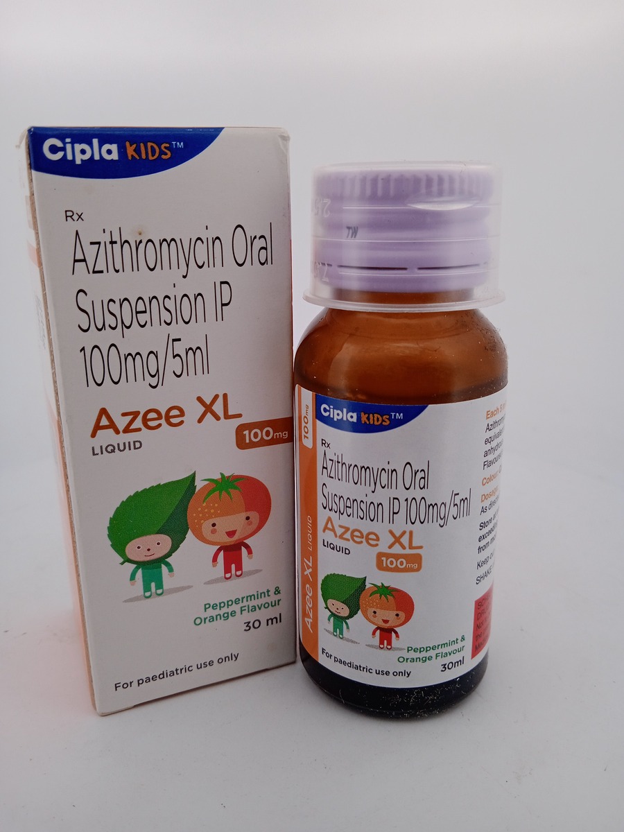 AZEE XL LIQUID 100 MG 30 ML | Azithromycin Oral Suspension.