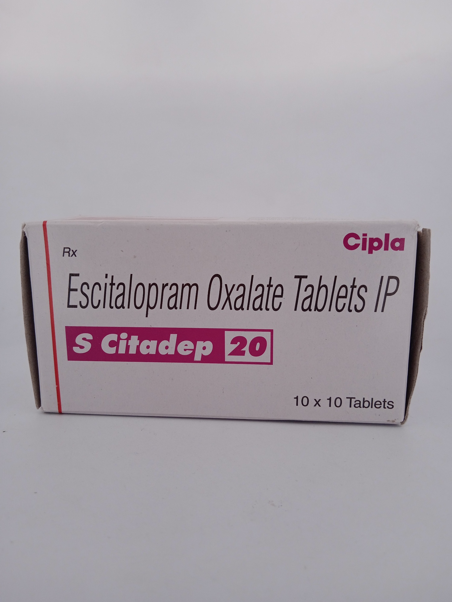 S-CITADEP 20 MG TABLETS (Escitalopram 20mg) SSRI Antidepressant