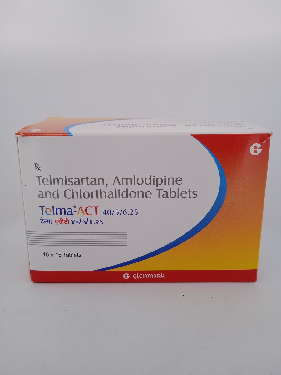TELMA-ACT 40/5/6.25 15 TABLETS | Triple BP Medicine