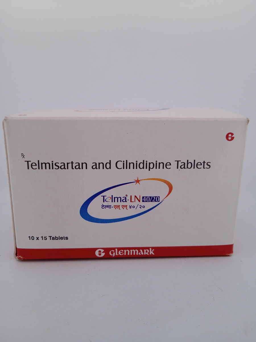 TELMA-LN 40/20 15 TABLETS | Telmisartan Cilnidipine Tablet