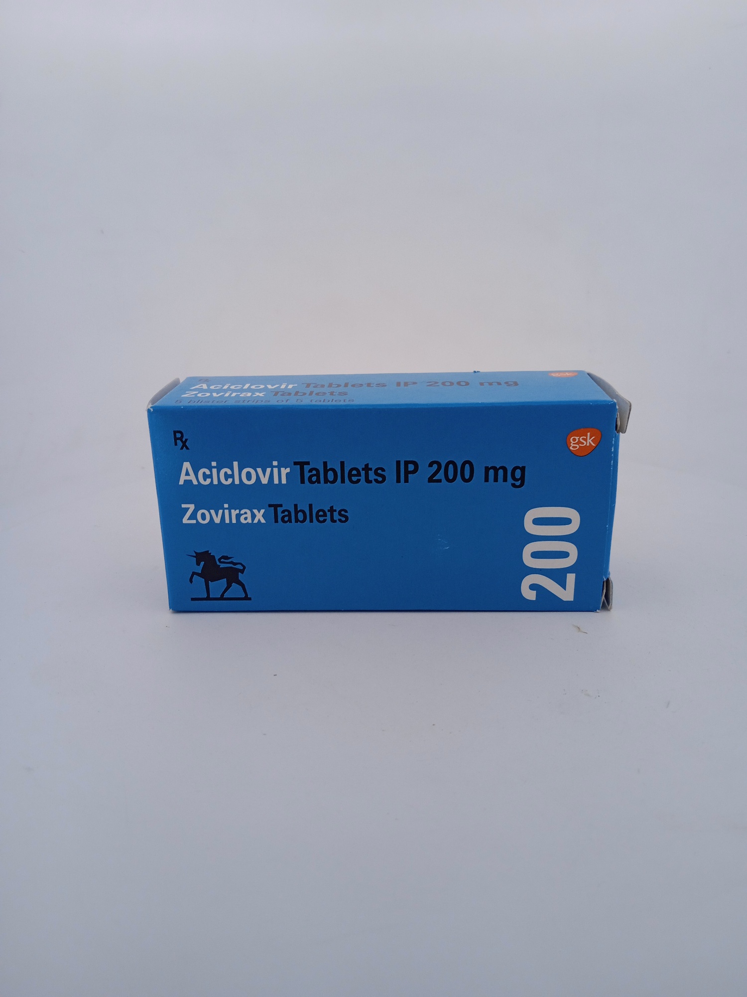 ZOVIRAX 200 MG 5 TABLETS | Acyclovir Antiviral Medicine.