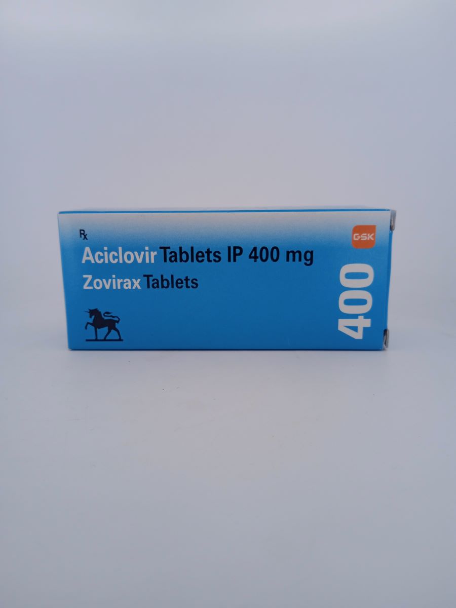 ZOVIRAX 400 MG 10 TABLETS | Acyclovir Antiviral Medicine.