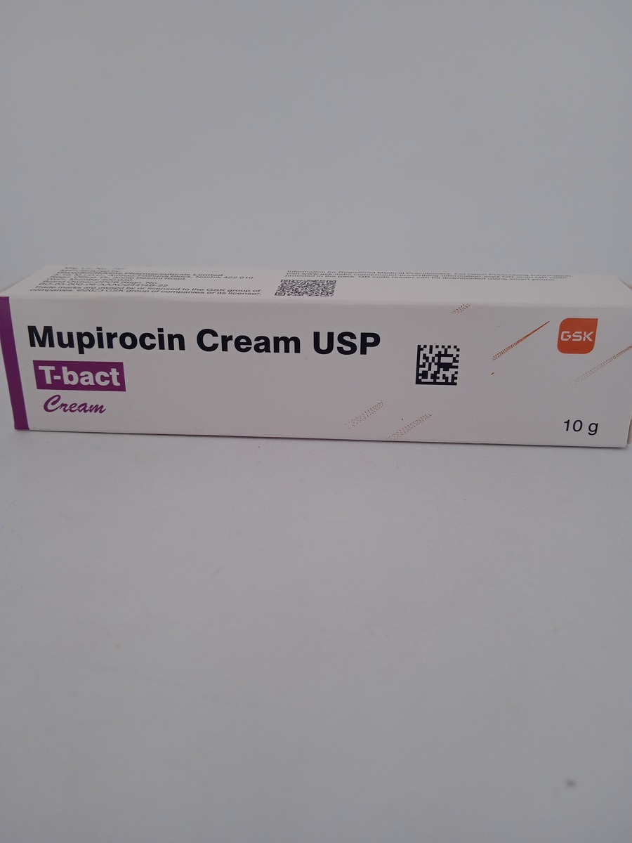 T-BACT CREAM 10G | Mupirocin 2% Topical Antibiotic Skin Cream.