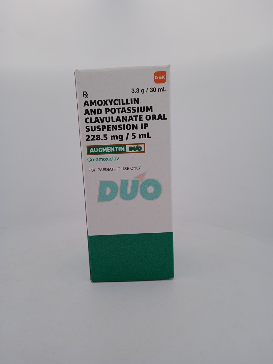AUGMENTIN DUO 228.5 MG/5 ML ORAL SUSPENSION | Amoxicillin & Clavulanate.