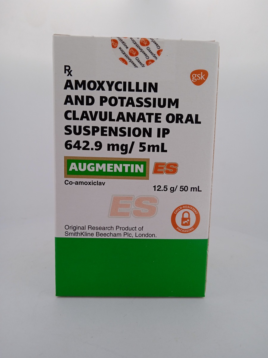 AUGMENTIN ES 642.9 MG/5 ML | Amoxicillin & Clavulanate Suspension.