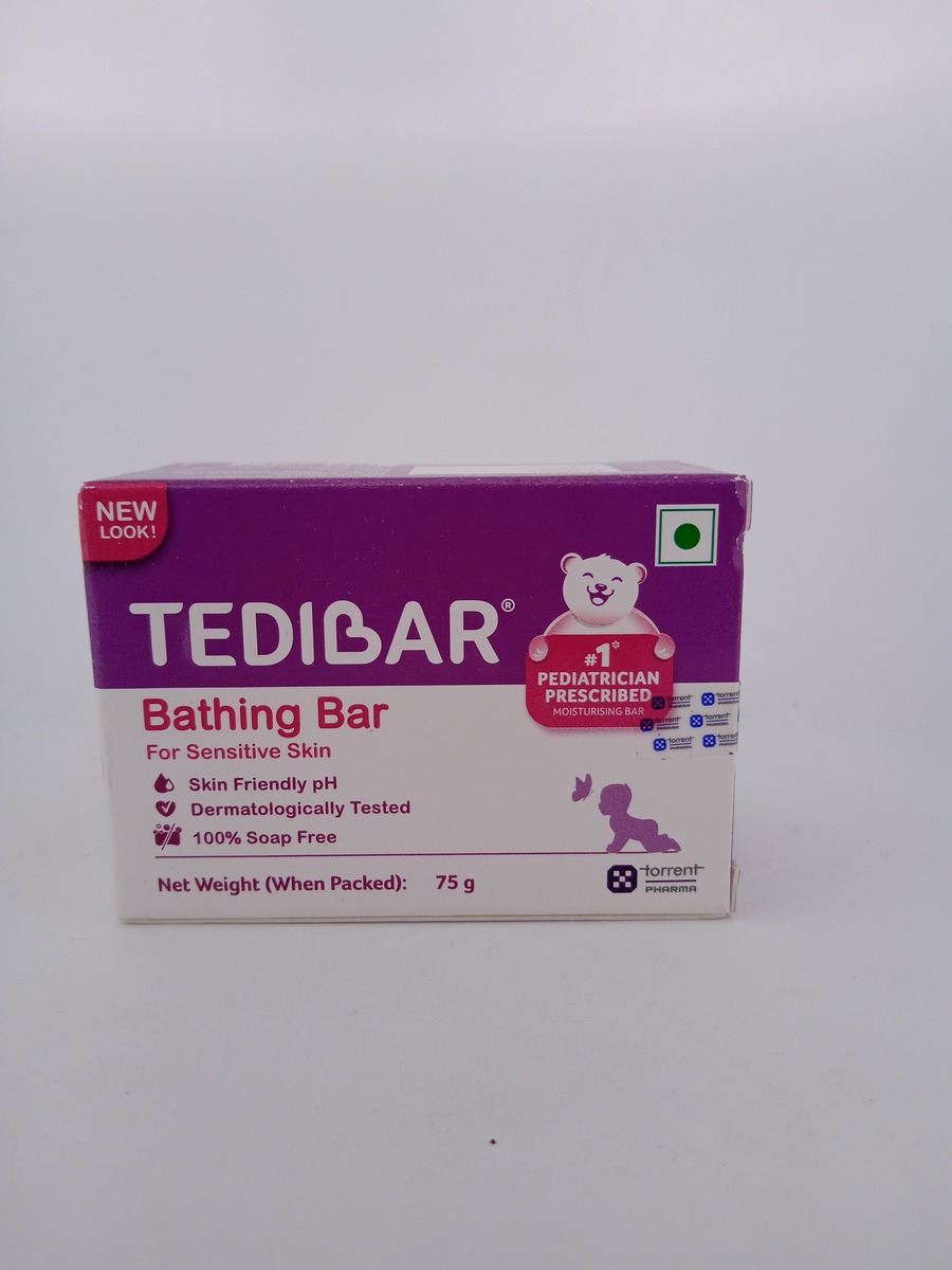 TEDIBAR BATHING BAR 75GM | Baby Soap-Free Cleansing Bar.
