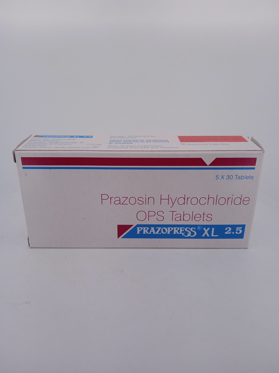 PRAZOPRESS XL 2.5 MG 30 TABLETS | Prazosin Blood Pressure Guide