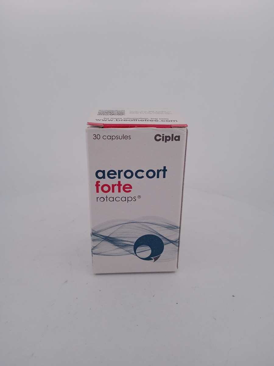AEROCORT FORTE ROTACAPS 200mcg/100mcg (BECLOMETHASONE DIPROPIONATE 200mcg/LEVOSALBUTAMOL 100mcg) - 1 Bottle of 30 Capsule