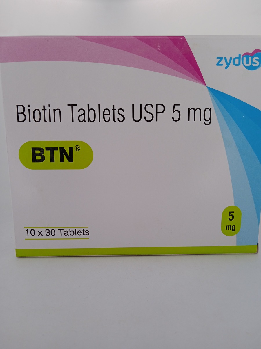 BTN 5MG TABLETS | Biotin Vitamin B7 Hair & Nail Supplement