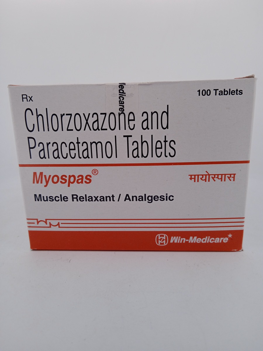MYOSPAS TABLET | Chlorzoxazone 250mg + Paracetamol Pain Relief Guide