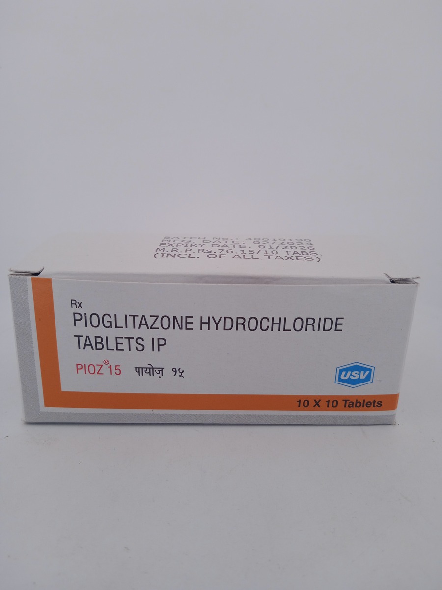 PIOZ 15 MG 10 TABLETS | Pioglitazone for Type 2 Diabetes