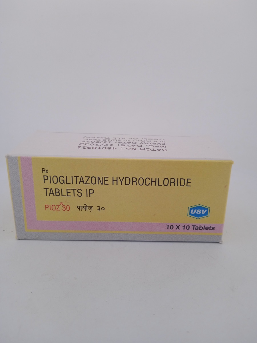 PIOZ 30 MG 10 TABLETS | Pioglitazone for Type 2 Diabetes