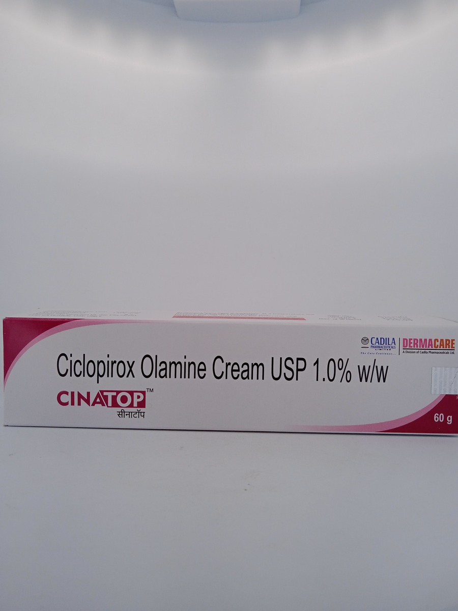 CINATOP CREAM 60G | Ciclopirox Olamine 1% Antifungal Cream.