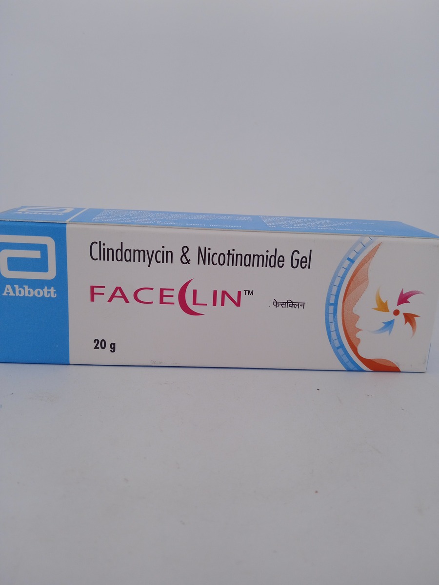 FACELIN GEL 20G | Clindamycin & Nicotinamide Acne Treatment.