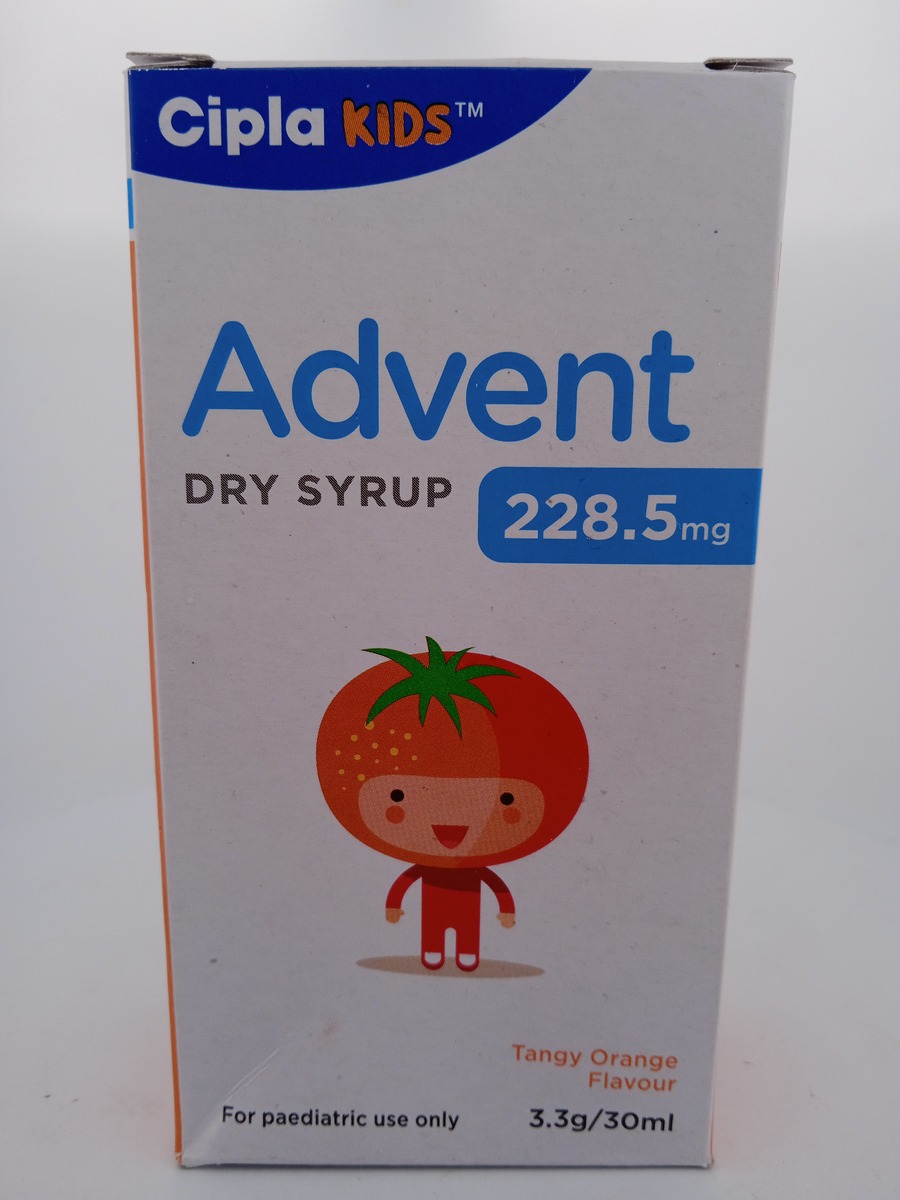 ADVENT DRY SYRUP 228.5 MG 30 ML | Amoxicillin & Clavulanic Acid.