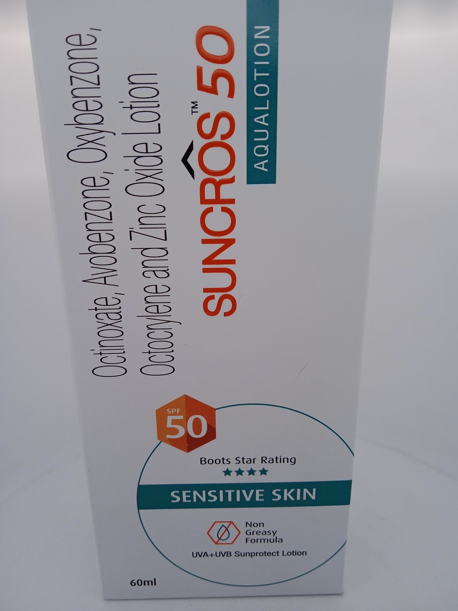 SUNCROS 50 AQUALOTION 60ML | SPF 50 Broad-Spectrum Sunscreen.