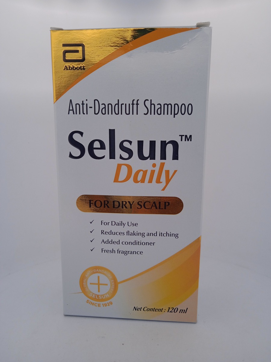 SELSUN DAILY SHAMPOO 120ML | Dry Scalp & Dandruff Care Shampoo.