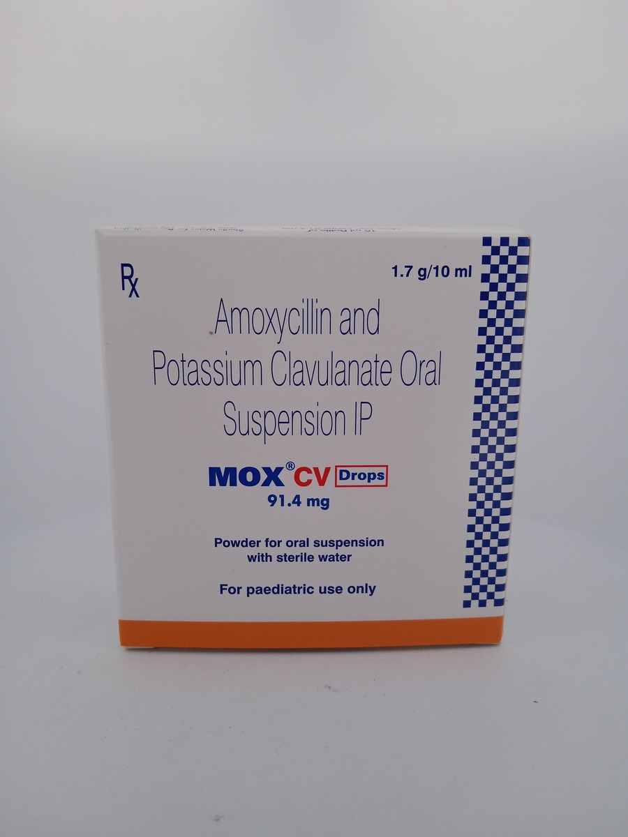 MOX CV DROPS 91.4 MG 10 ML | Amoxicillin & Clavulanic Acid Drops.