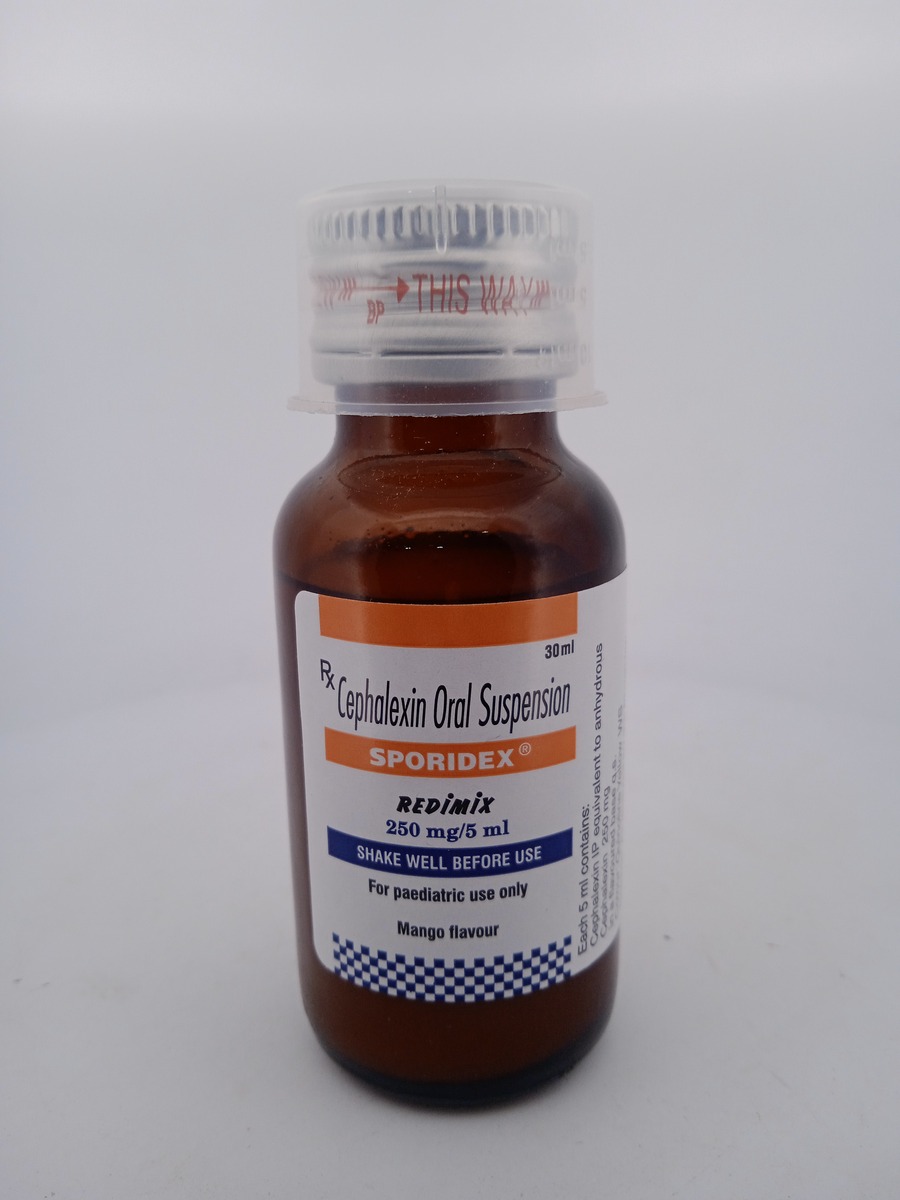 SPORIDEX REDIMIX 250 MG/5 ML 30 ML | Cefalexin Oral Suspension.