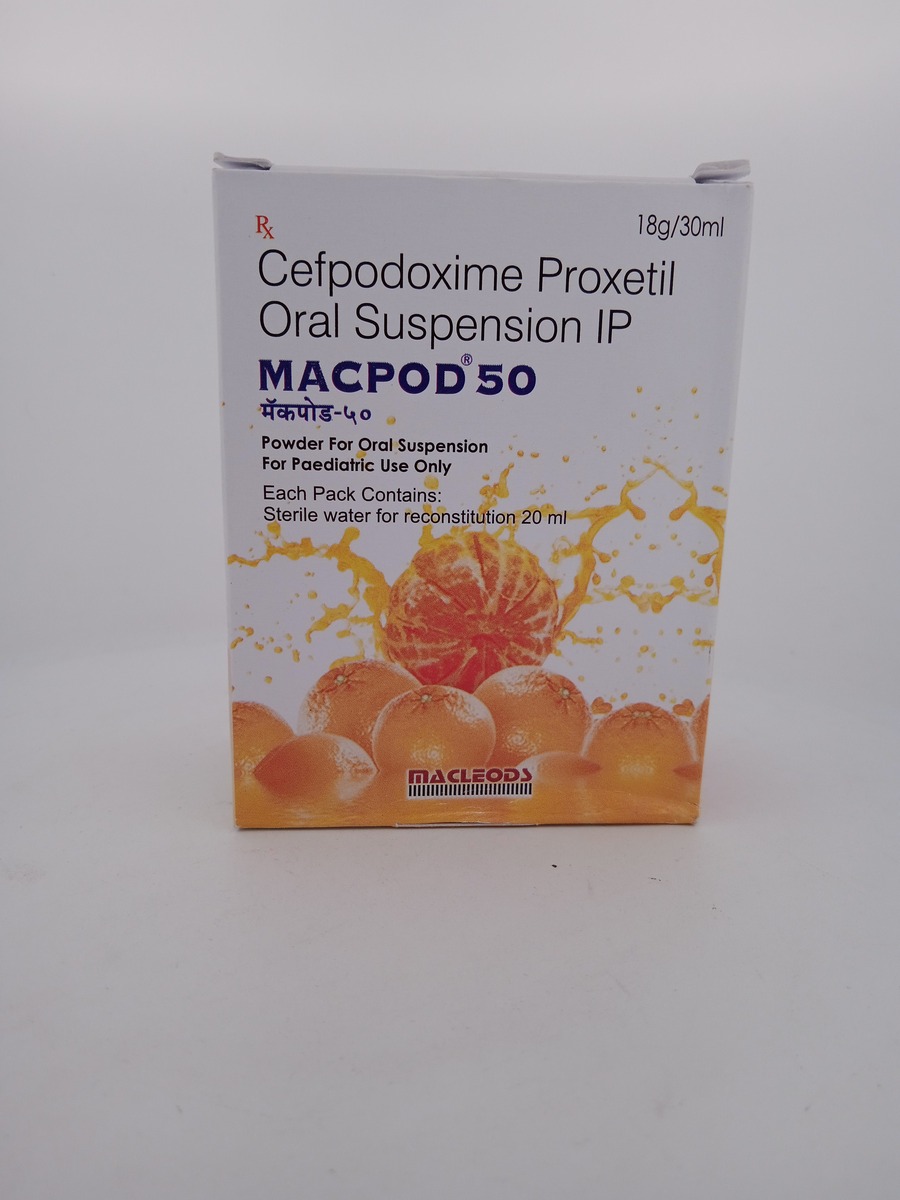 MACPOD 50 MG DRY SYRUP 30 ML | Cefpodoxime Antibiotic Suspension.