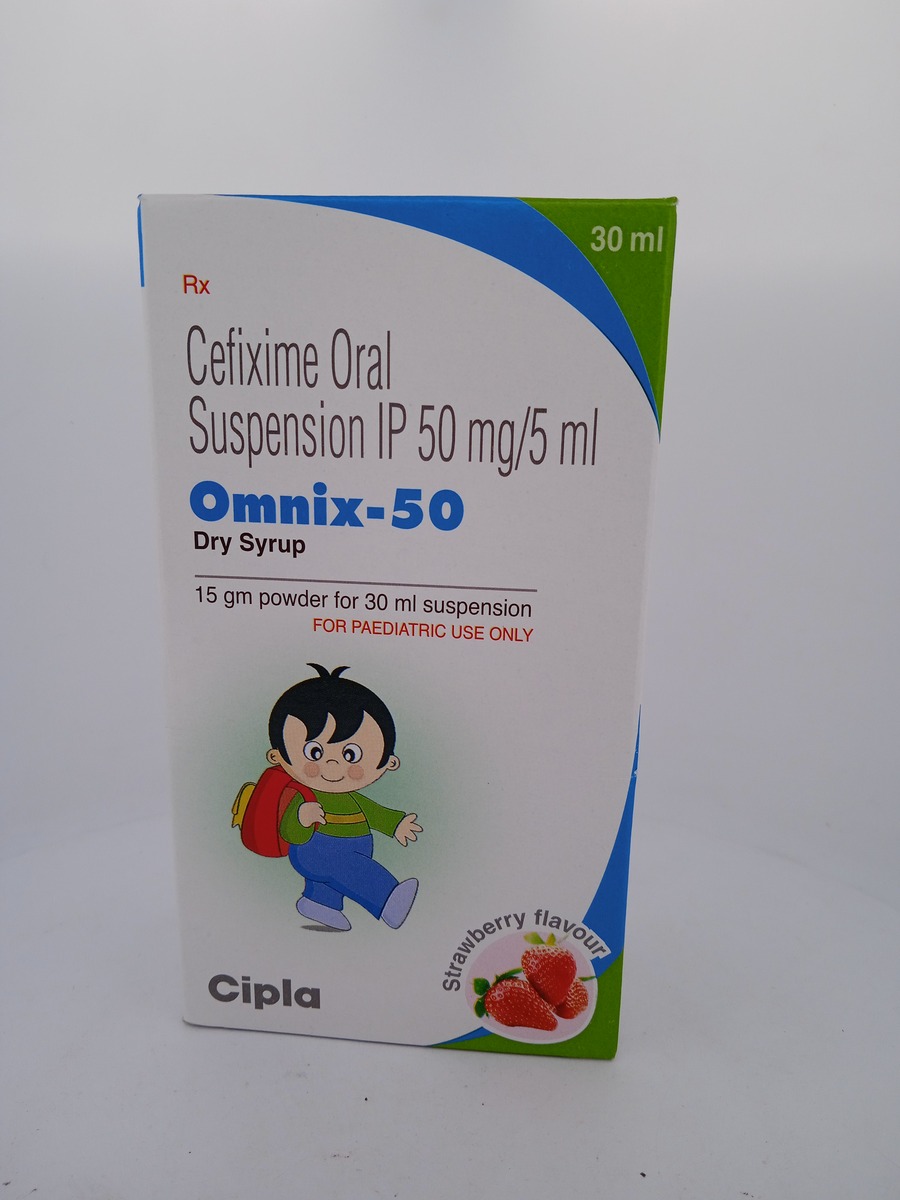 OMNIX 50 DRY SYRUP 30 ML | Cefixime Oral Antibiotic for Children.