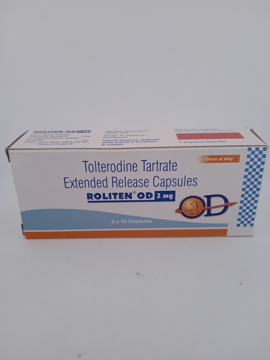 ROLITEN OD-2MG-10 CAPSULES (Tolterodine 2 mg) ER Capsules
