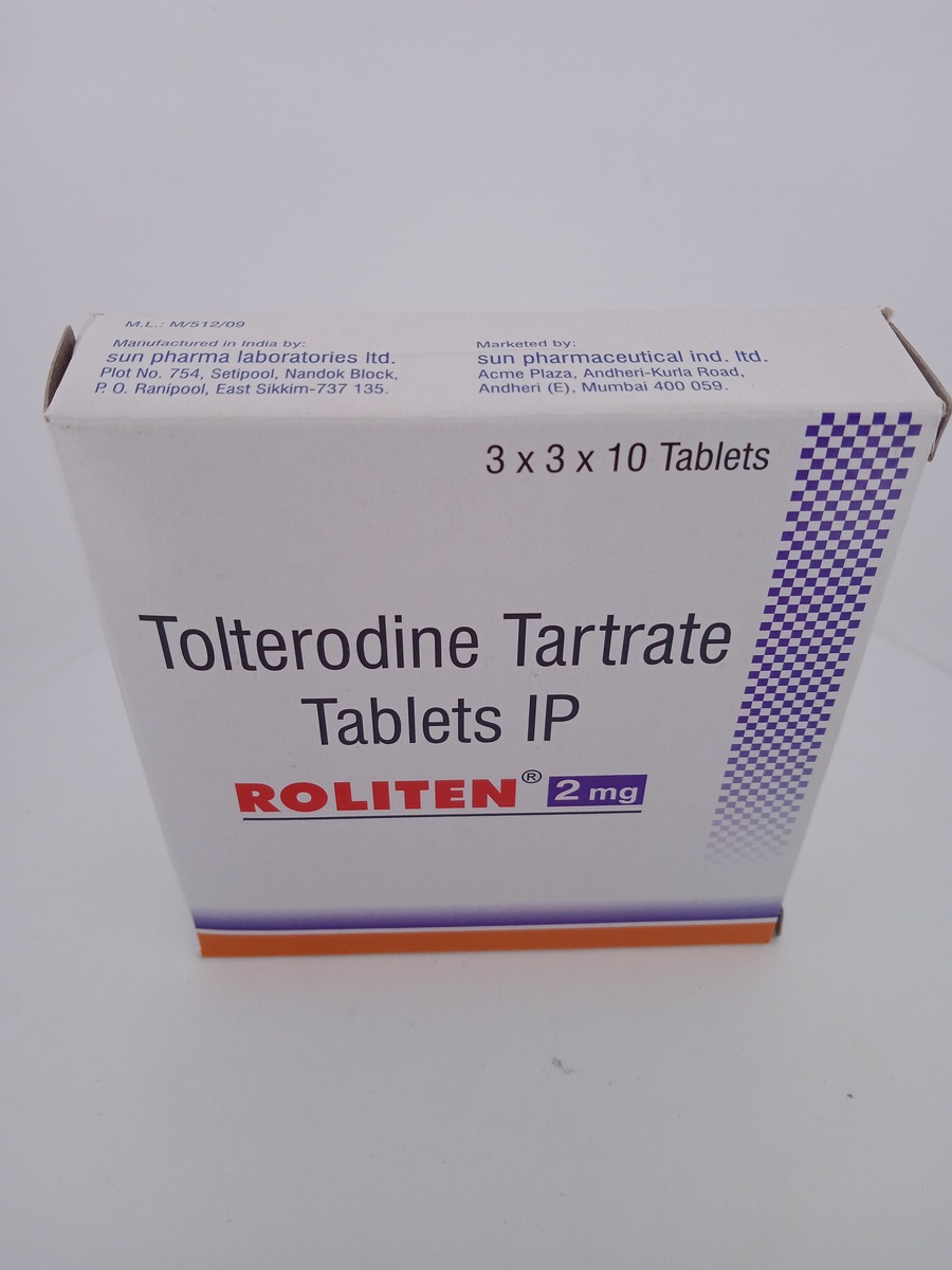 ROLITEN-2MG-10 TABLETS (Tolterodine 2 mg) Antimuscarinic Tablets
