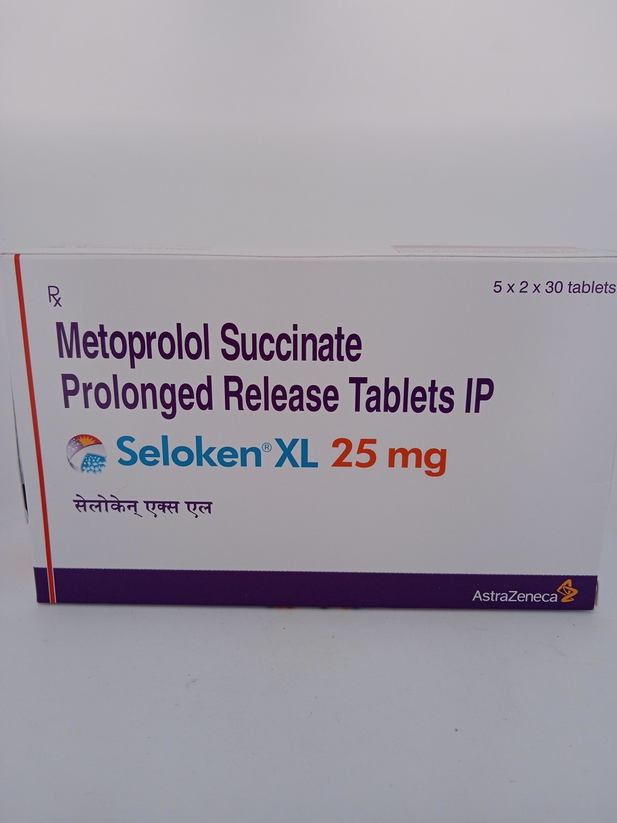 SELOKEN XL 25 MG 30 TABLETS | Metoprolol Succinate ER for Hypertension