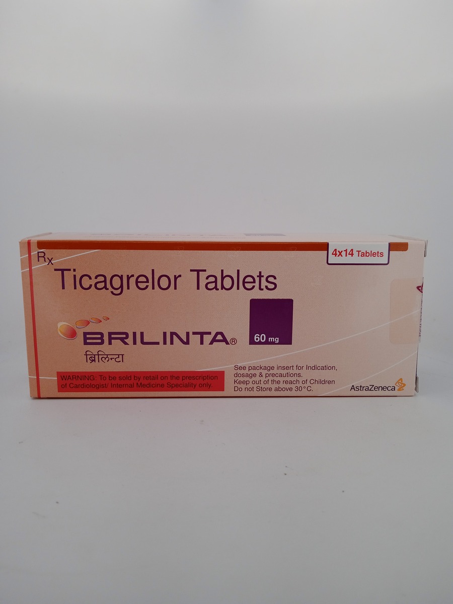 BRILINTA-60MG-14 TABLETS (Ticagrelor 60 mg) Antiplatelet Tablets