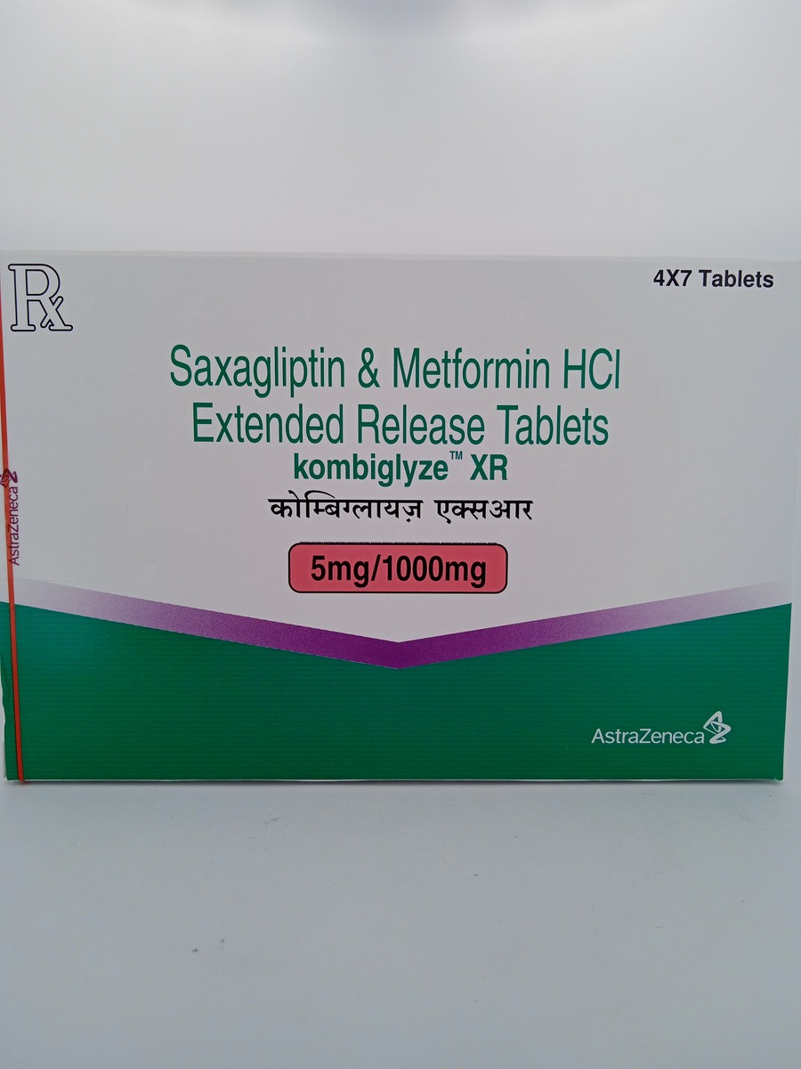 KOMBIGLYZE XR 5MG/1000MG TABLET (Saxagliptin Metformin) Guide.