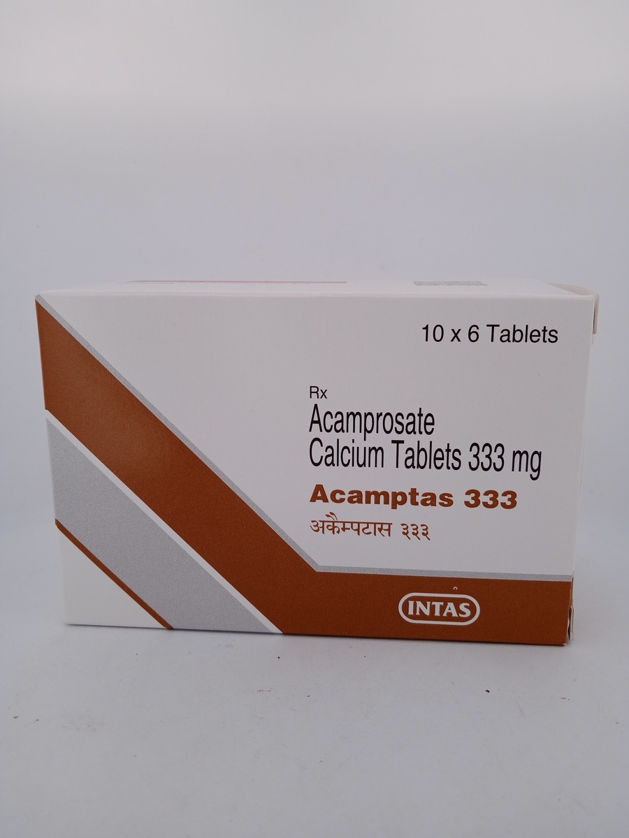 ACAMPTAS 333 MG 6 TABLETS | Acamprosate Alcohol Dependence Medicine.