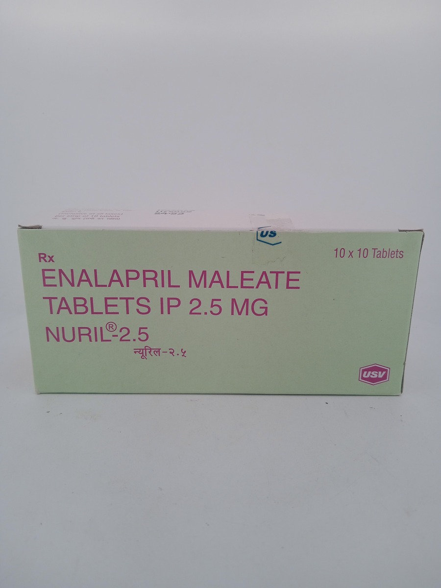 NURIL 2.5MG TABLETS (Enalapril 2.5mg) ACE Inhibitor Heart Medicine