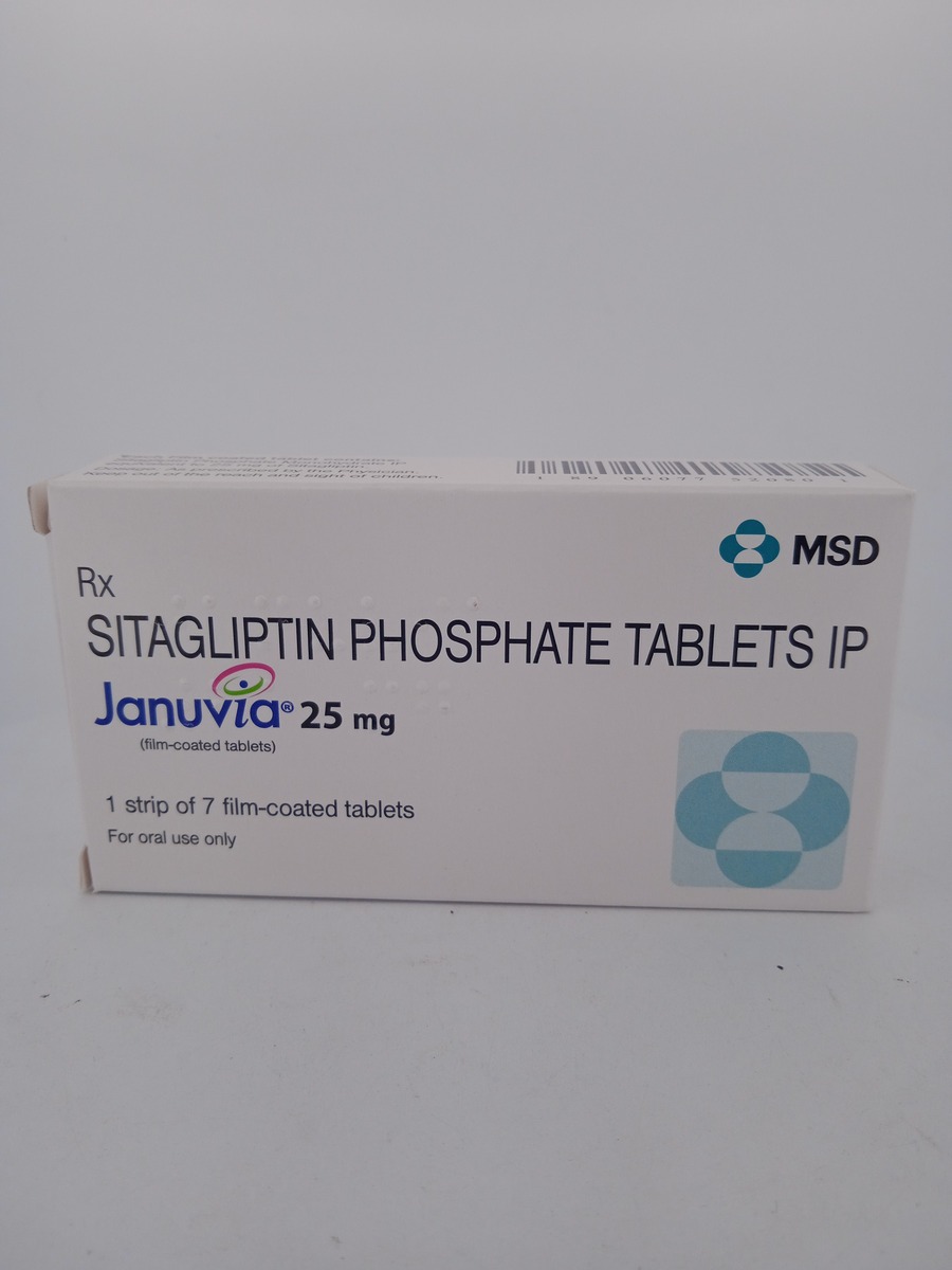 JANUVIA 25 MG 7 TABLETS | Sitagliptin 25mg for Type 2 Diabetes