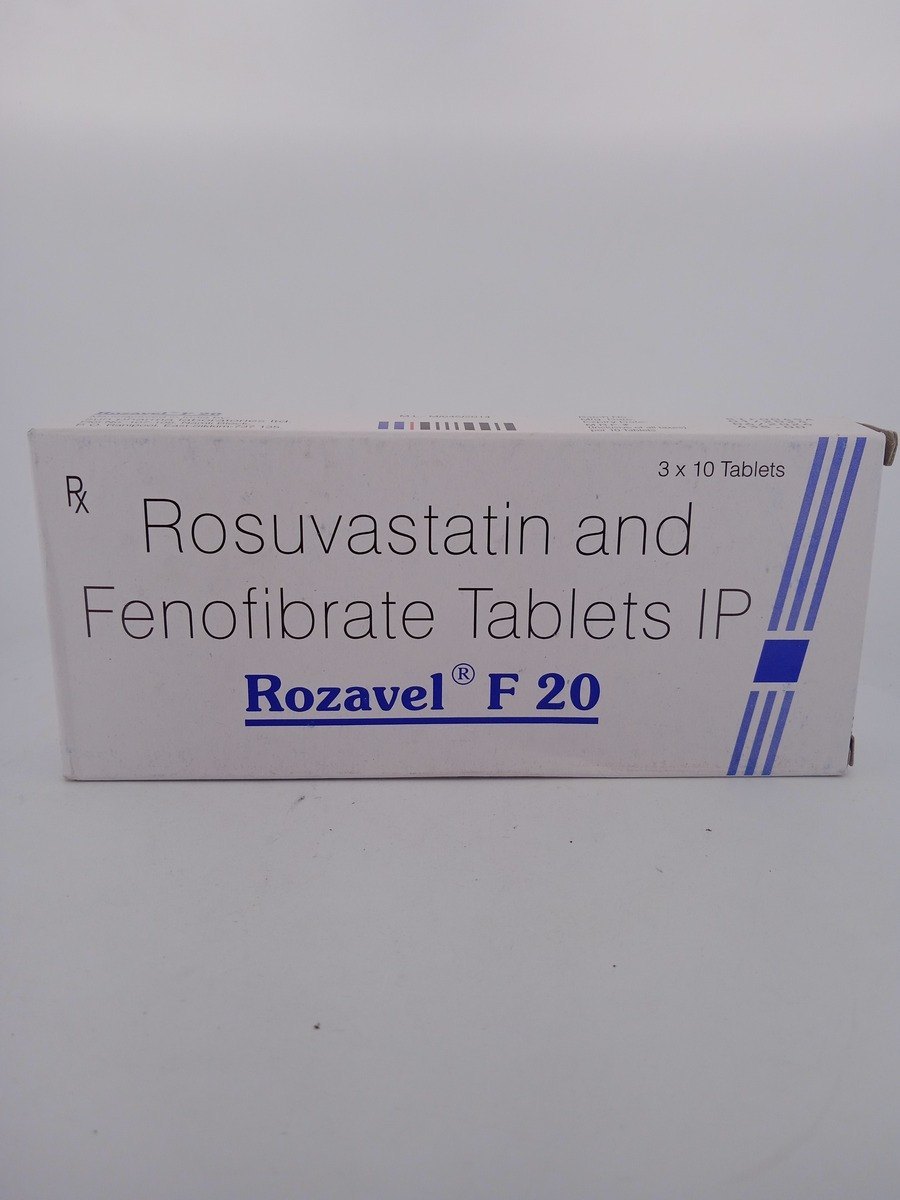 ROZALVEL F 20 MG 10 TABLETS | Rosuvastatin & Fenofibrate